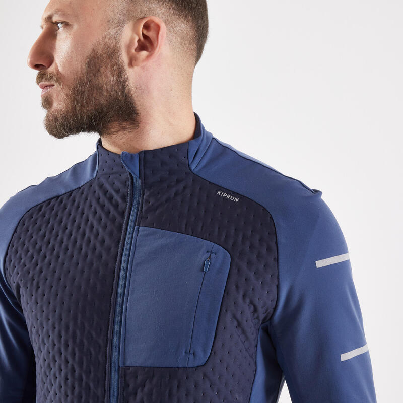 MEN'S WARM WINTER RUNNING JACKET KIPRUN WARM BLACK KIPRUN Decathlon
