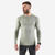 T-shirt de running manches longues slim Homme - KIPRUN Run 500 Sans couture Kaki