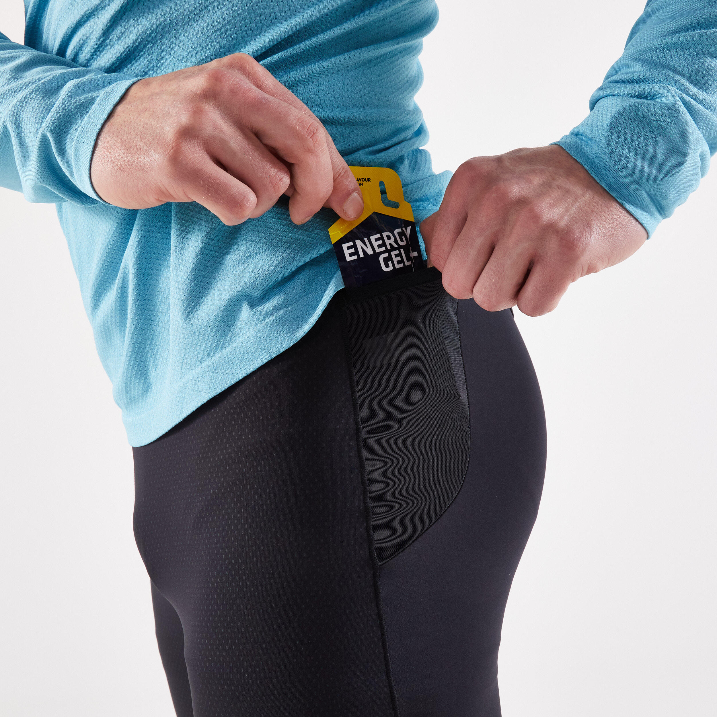 Leggings running uomo RUN DRY 500 neri 5/6