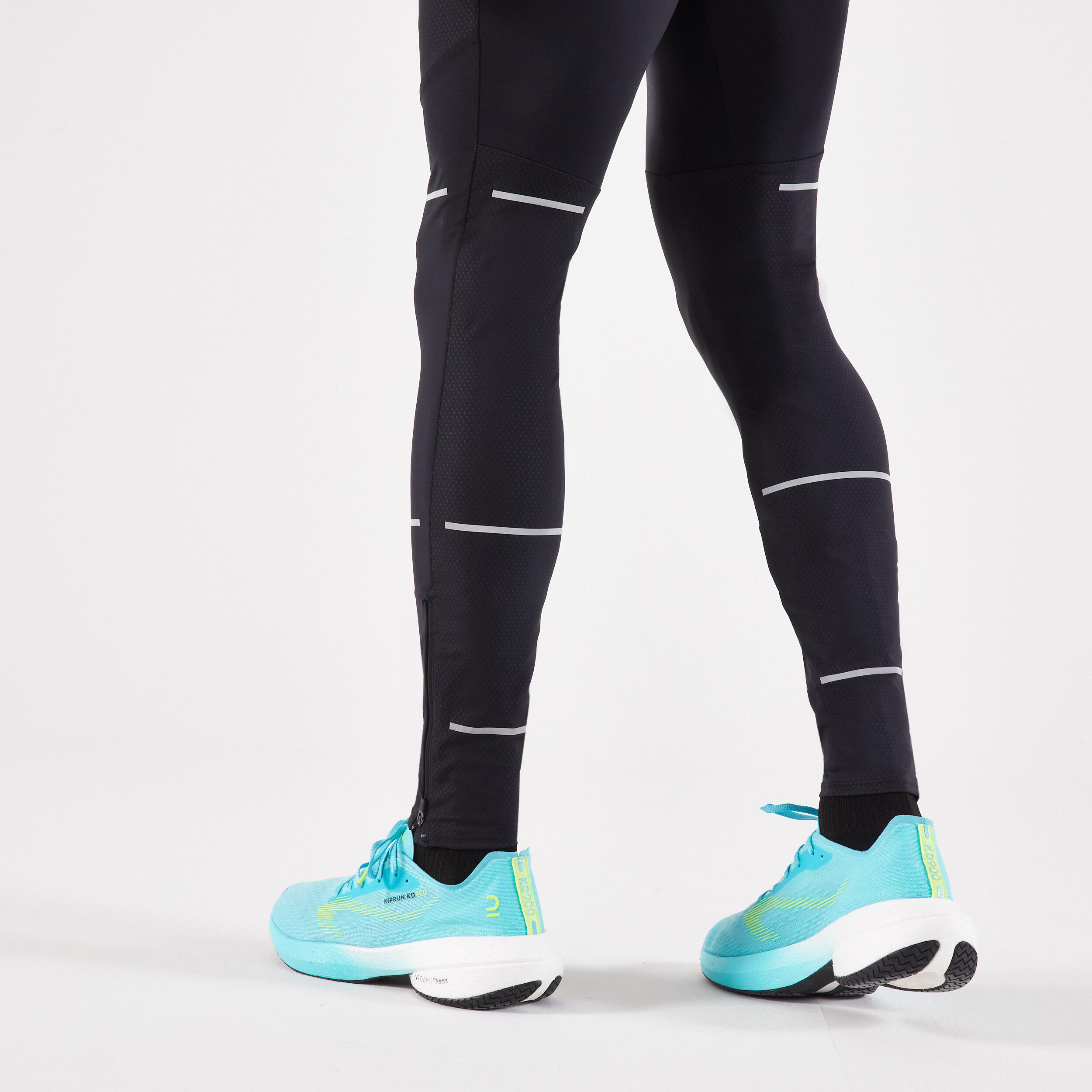 Leggings running uomo RUN DRY 500 neri 2/6