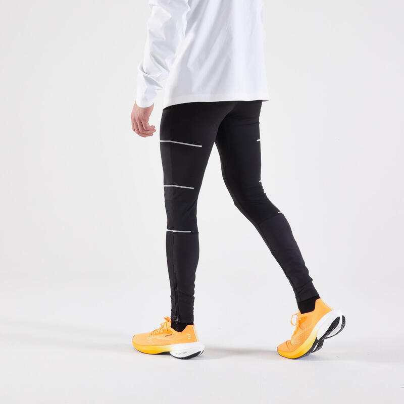 Leggings idrorepellenti running uomo KIPRUN WARM & RAIN neri