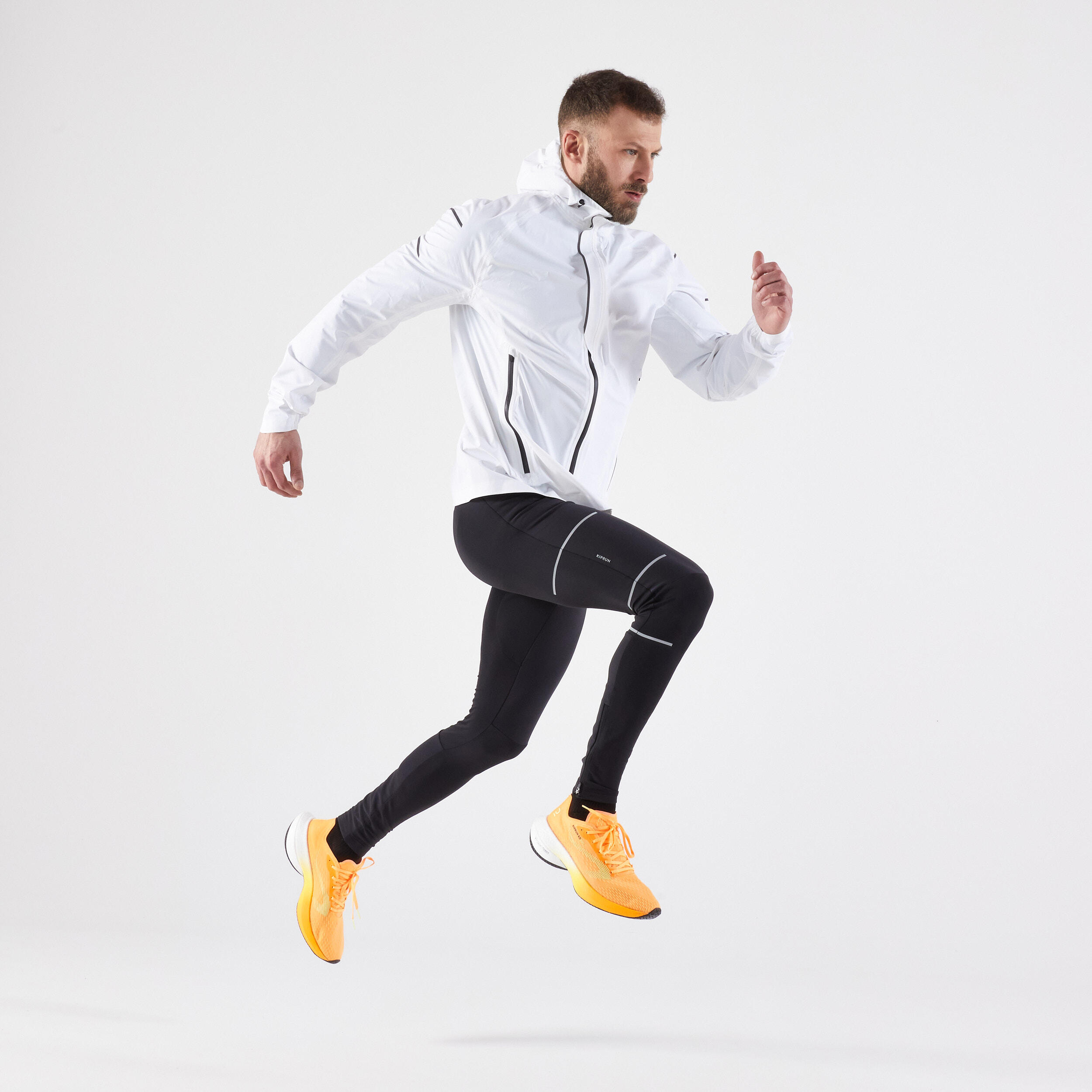 Leggings idrorepellenti running uomo RUN WARM & RAIN neri 3/17