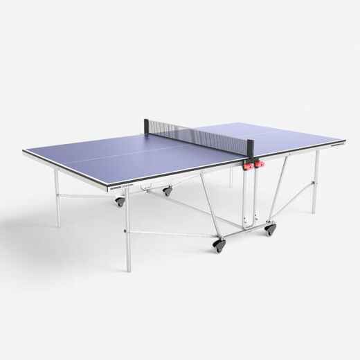 
      Mesa de ping pong plegable para interiores - Pongori Ttt100 azul
  