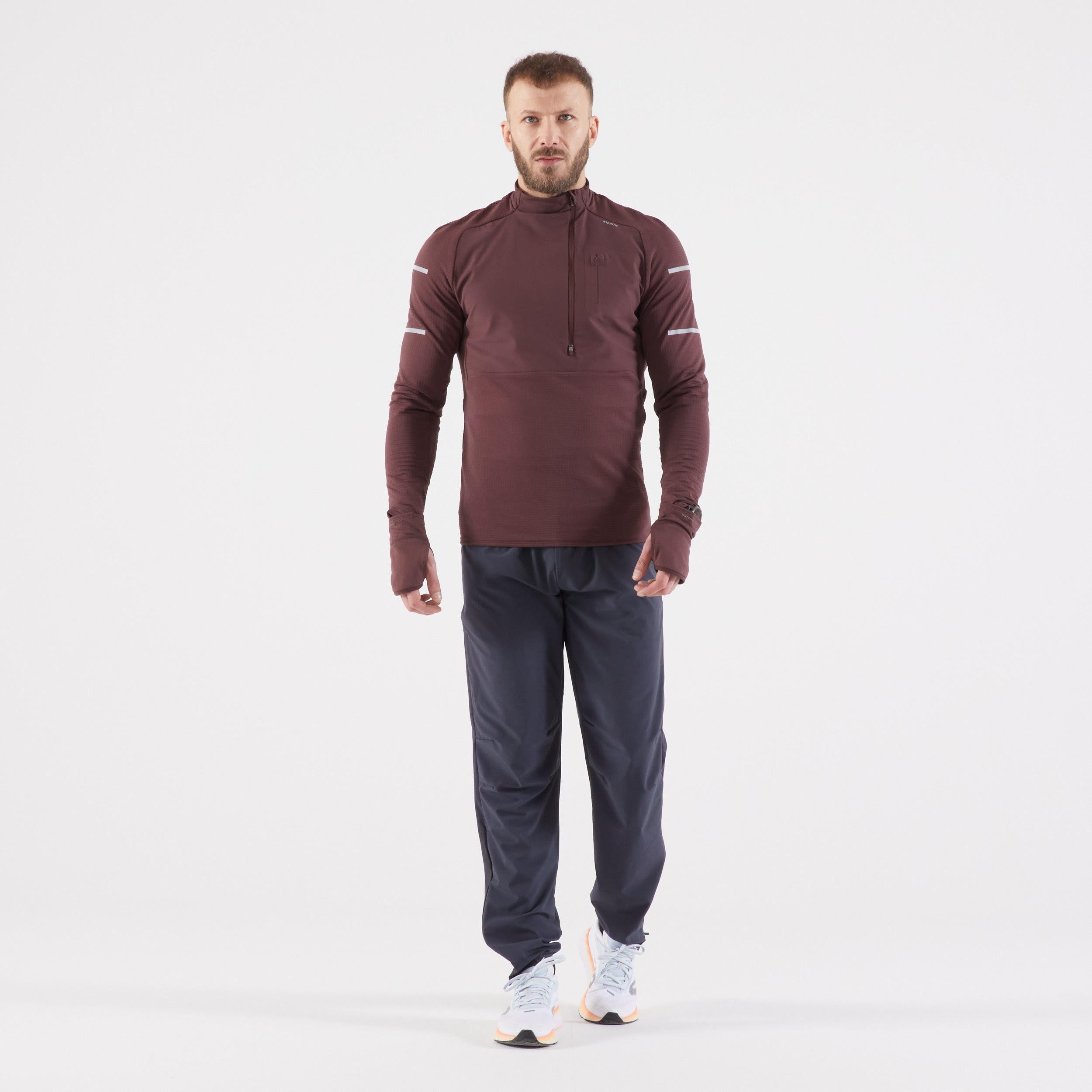Pantalon de running léger Homme - KIPRUN Run 500 Light Gris graphite 2/7