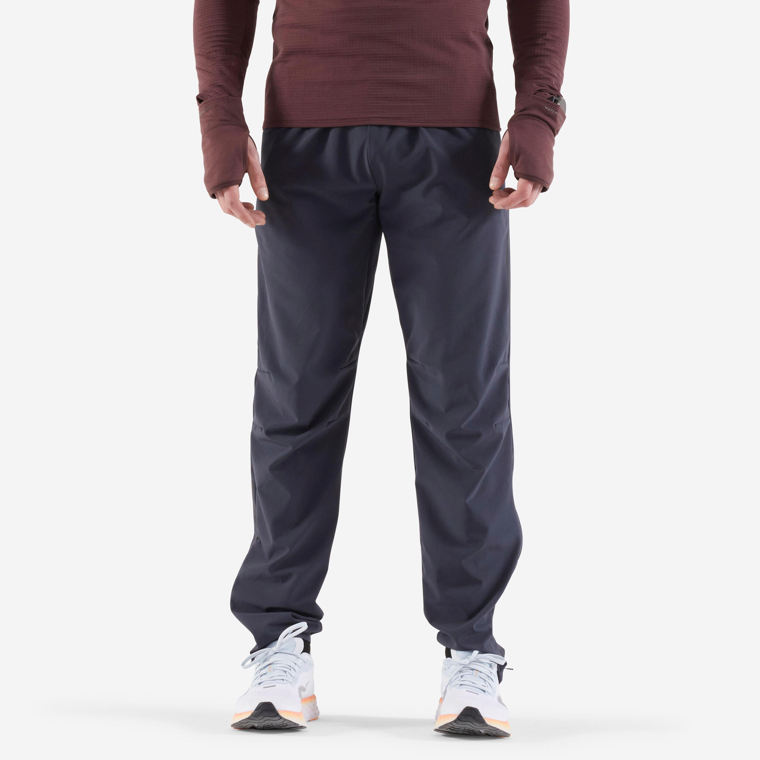 pantalon running respirant homme - kiprun gris - kiprun