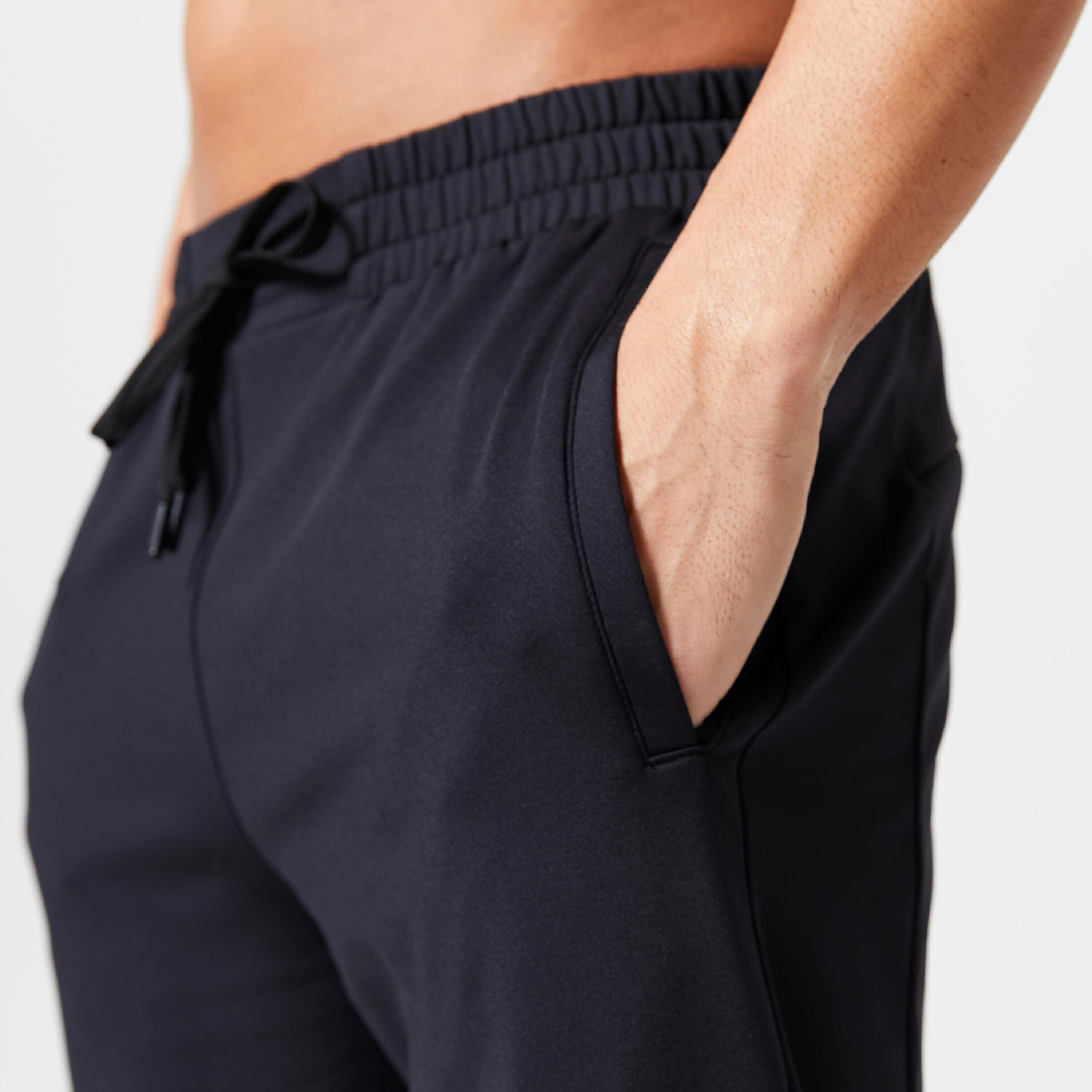 Men's Breathable Slim-Fit Zipped Fitness Tracksuit - Black 7/7