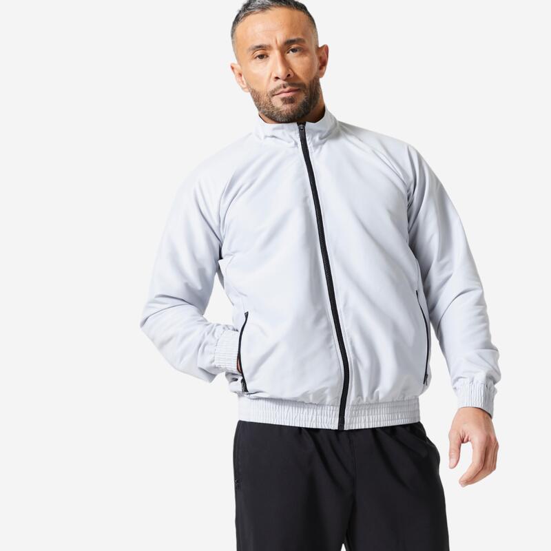 Chaqueta fitness transpirable Hombre Domyos gris