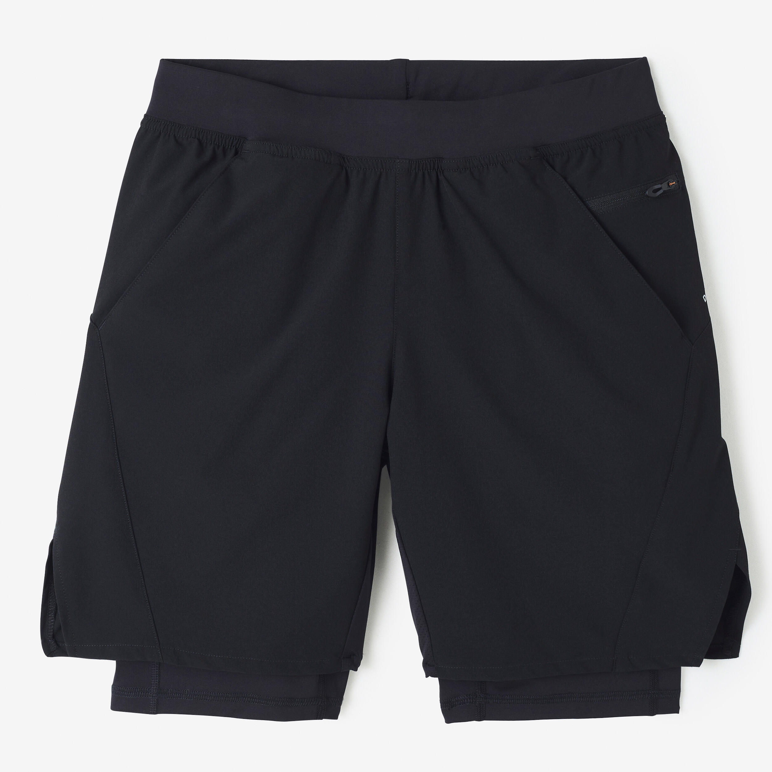 Men's Zip Pocket Breathable 2-in-1 Shorts – 500 - DOMYOS