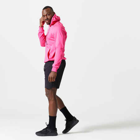 Men's Breathable Essential Fitness Hoodie - Pink
