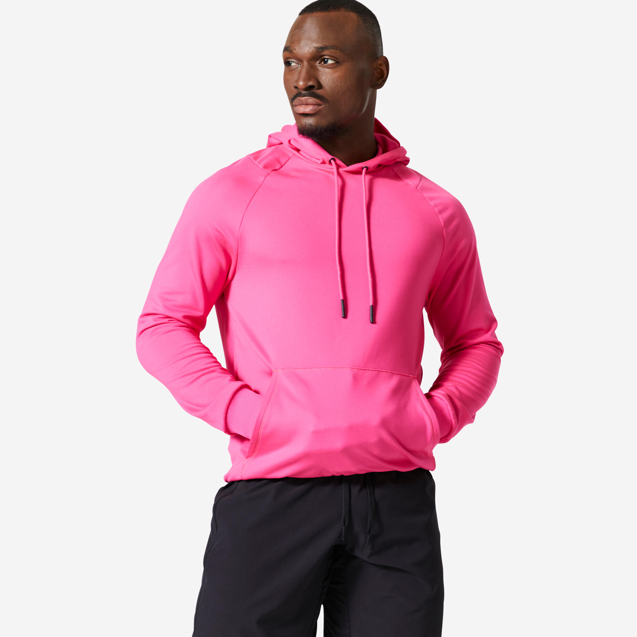 DOMYOS Men's Breathable Essential Fitness Hoodie - Pink