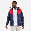 CHAQUETA IMPERMEABLE HOMBRE SAILING100 AZUL ROJO