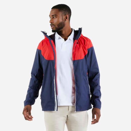 
      Veste imperméable de voile - veste de pluie coupe vent SAILING 100 Bleu rouge
  