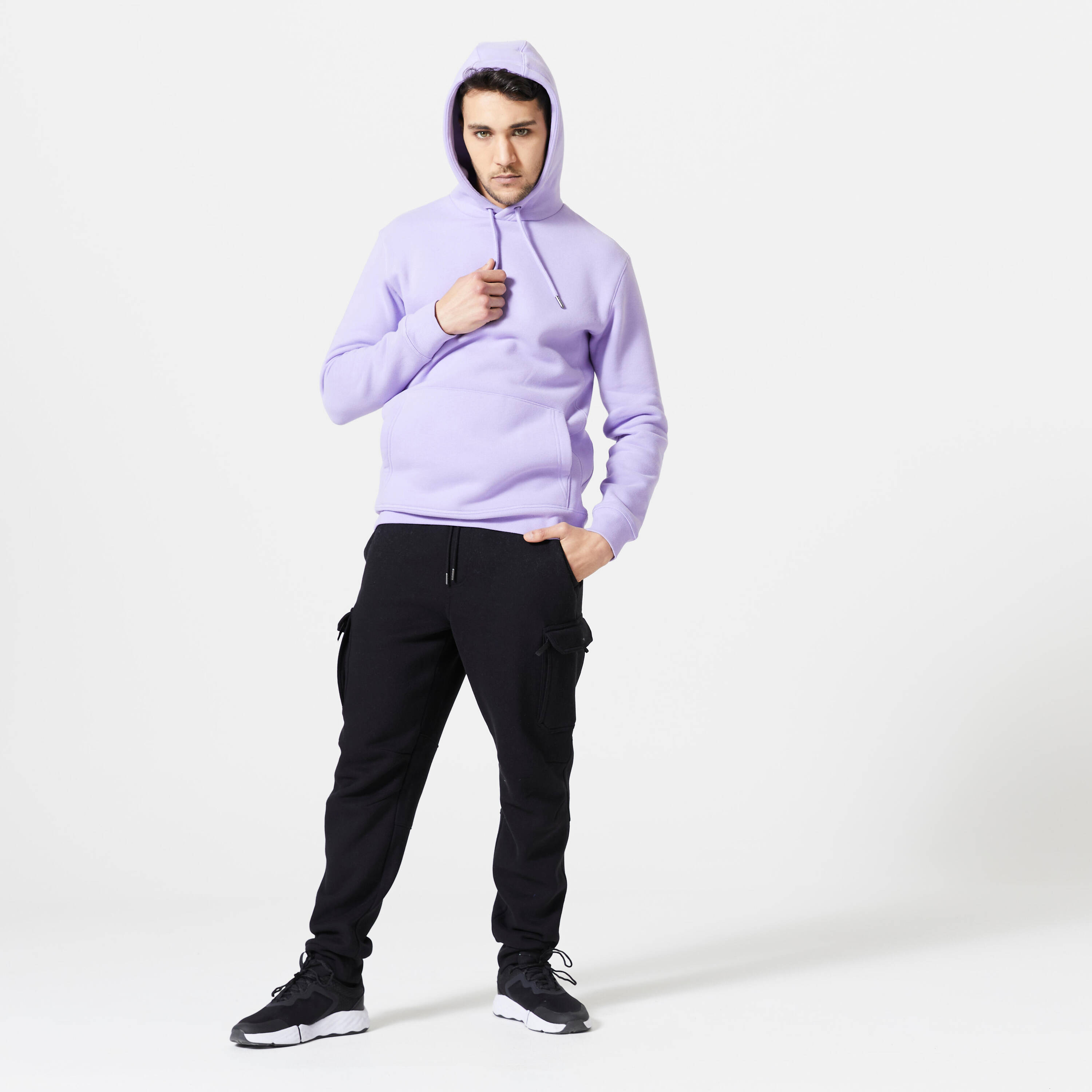 Men's Fitness Hoodie 520 - Purple -  3