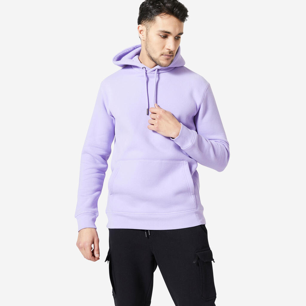 Vyriškas džemperis su gobtuvu kūno rengybai „520“, violetinis