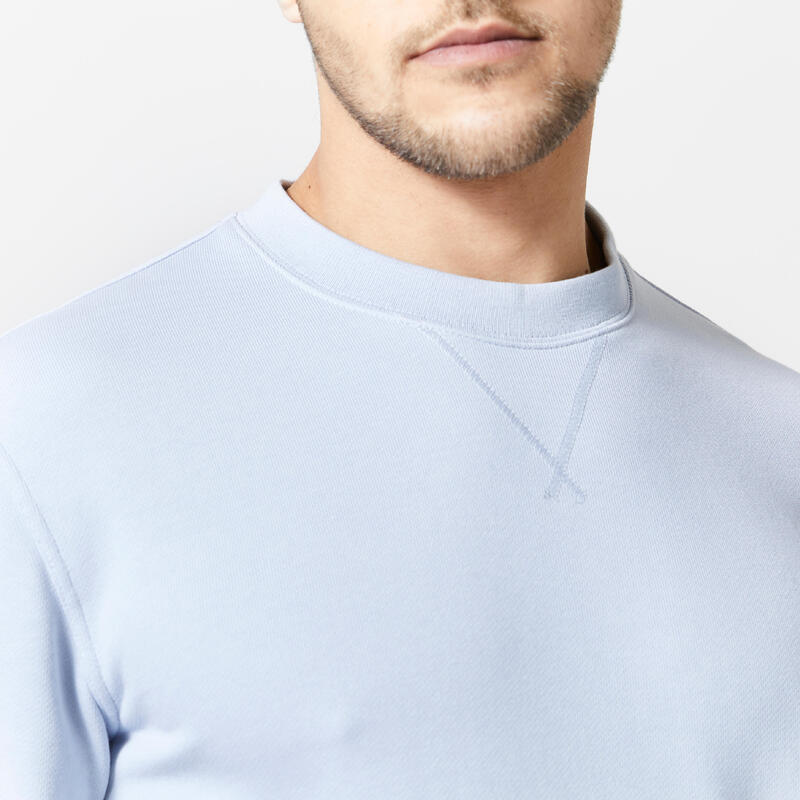 Sweatshirt de Fitness Homem 500 Essential Cinzento