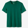 Camiseta Slim Fitness 500 Hombre Verde Ciprés
