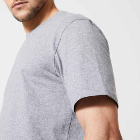 חולצת כושר לגברים 500 Essentials - אפור