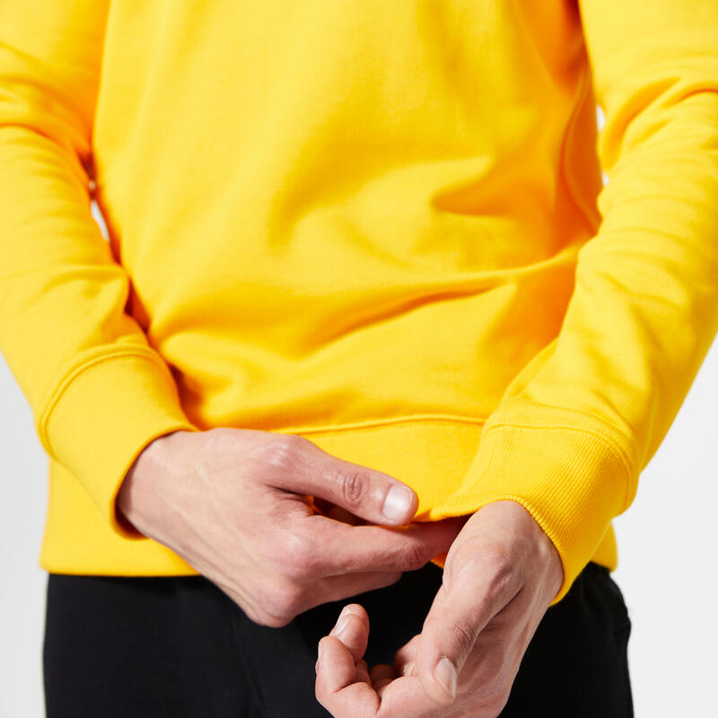 Sweat Crew Fitness Homme - 500 Essentials Jaune