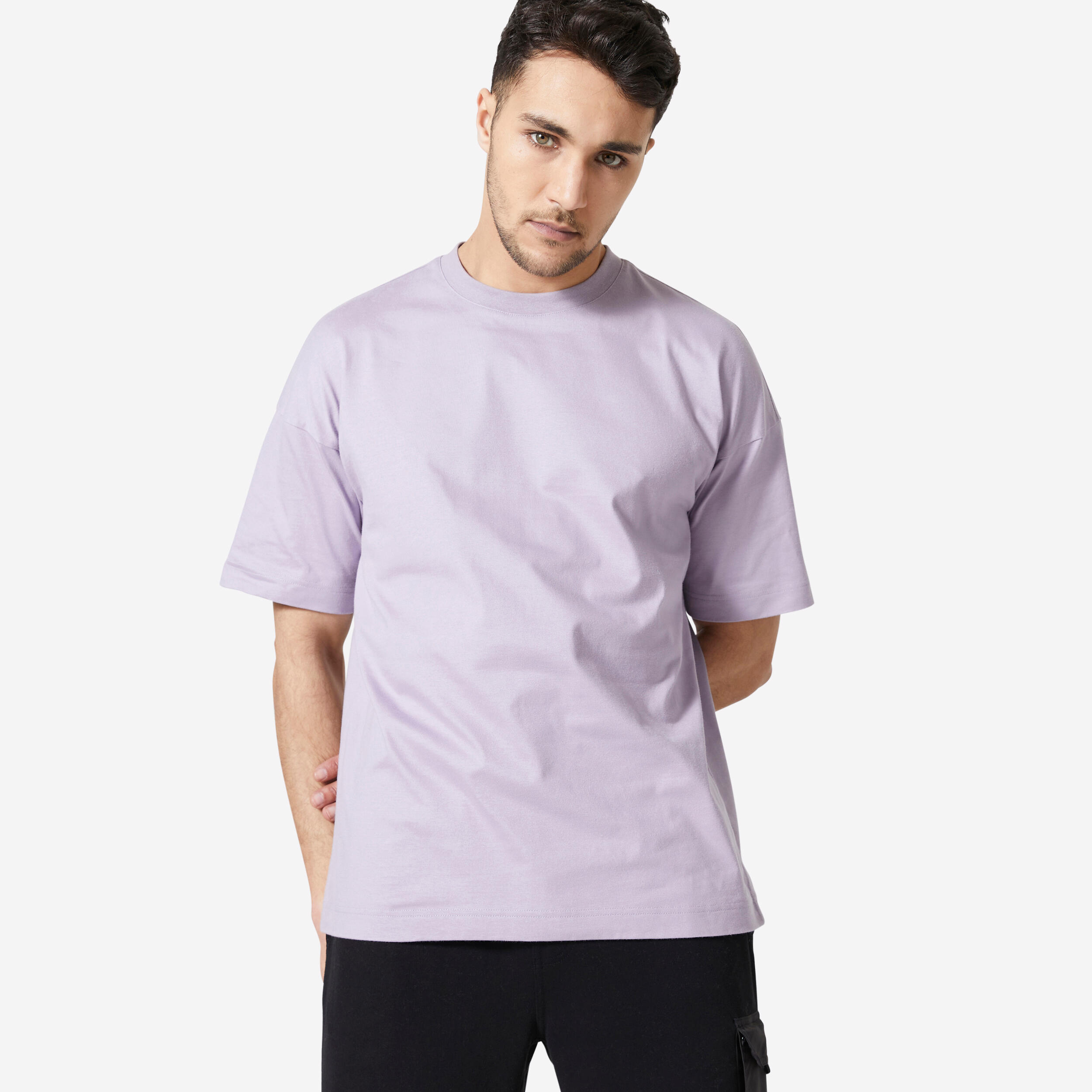 DOMYOS Men's Loose-Fit T-Shirt 520 - Purple