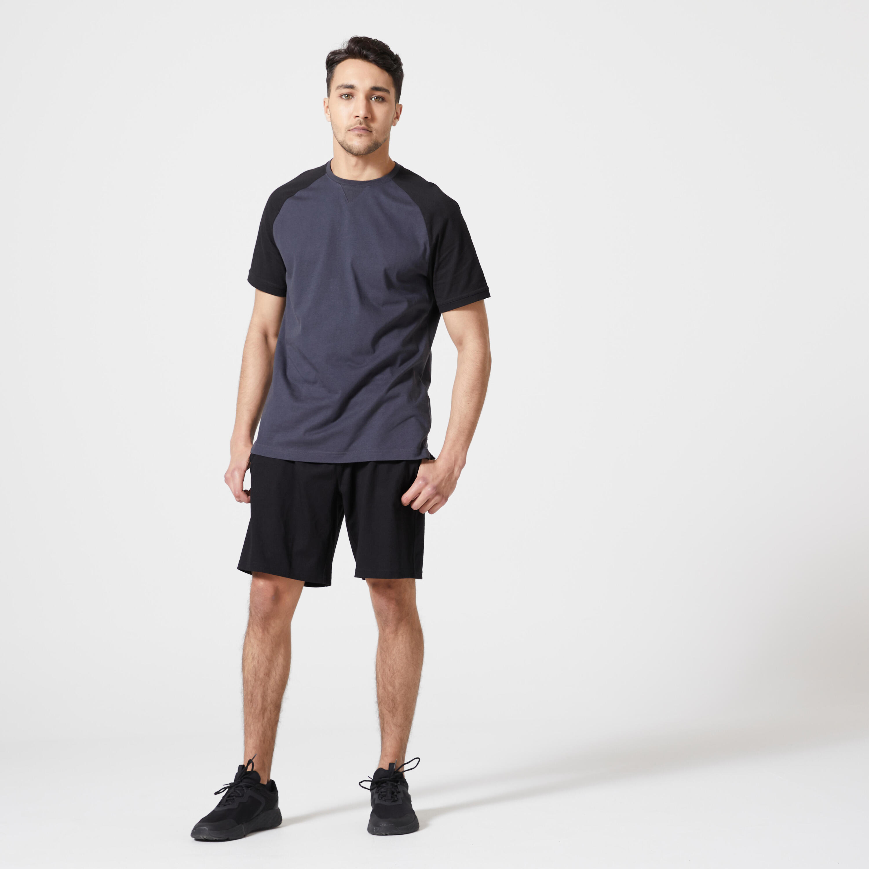 Men's Fitness T-Shirt 520 - Grey/Black 2/5