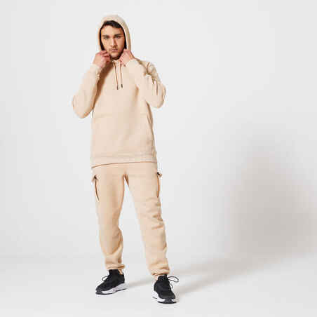 Men's Fitness Hoodie 520 - Beige