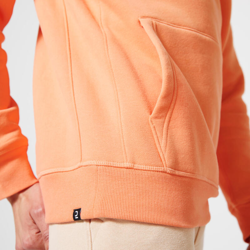 Sweatshirt com Capuz de Fitness Homem 520 Laranja