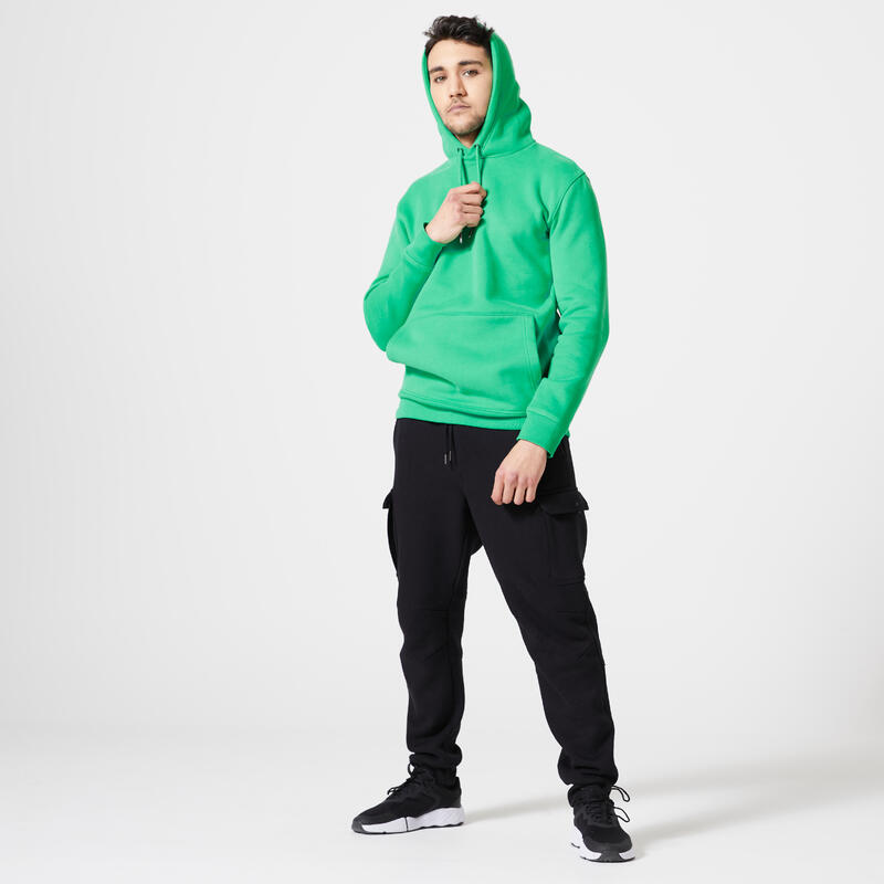 Fitness hoodie voor heren 520 groen