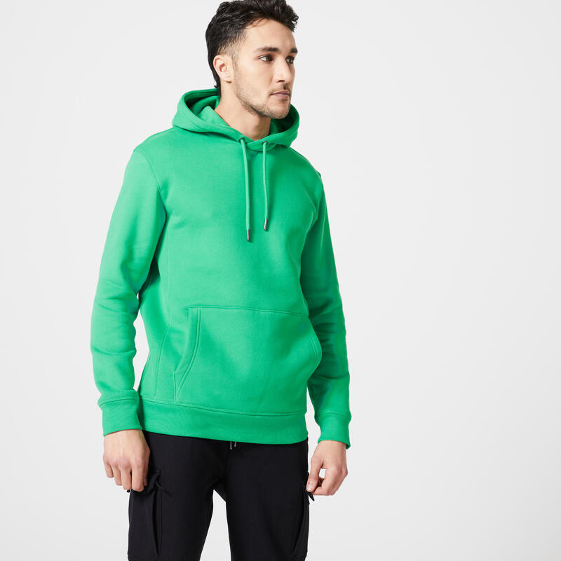 Sudadera de cierre con capucha cuello cierre recto para hombre con bolsillo  - 500 color negro - Decathlon