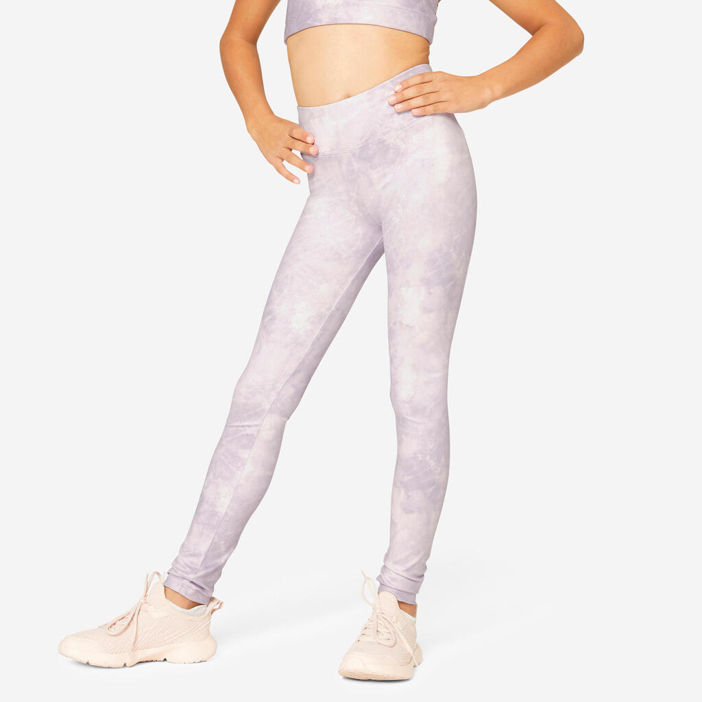 Legging respirant fille - imprimé violet