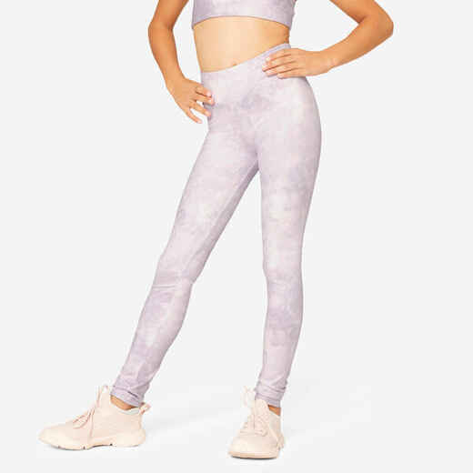 
      Girls' Breathable Leggings - Purple Print
  