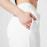 מכנסי פליז מחממים לאימון לנשים - 500 לבן