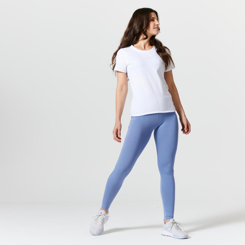 T-shirt Fitness Femme - 100 Blanc glacier