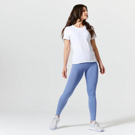 Kaos Fitness Wanita 100 - Putih