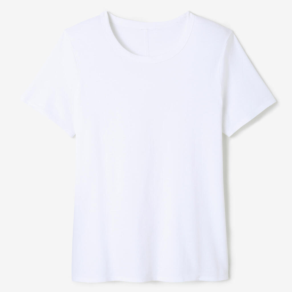 T-shirt Fitness Femme - 100 Blanc glacier