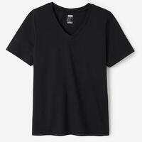 Crna ženska majica s V-izrezom 500