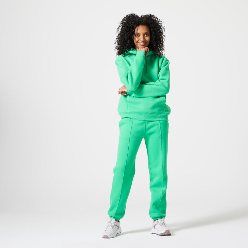 Pantalon Chaud en Polaire pour Femmes 500 - Vert