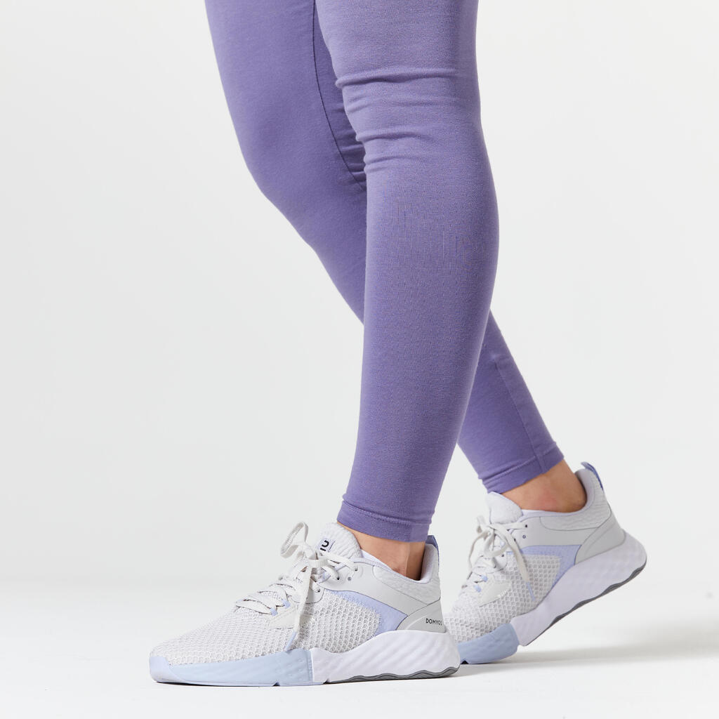 Women's Slim-Fit Fitness Leggings Fit+ 500 - Purple