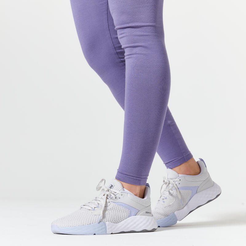 Leggings Slim Fitness Fit+ 500 Mujer Violeta