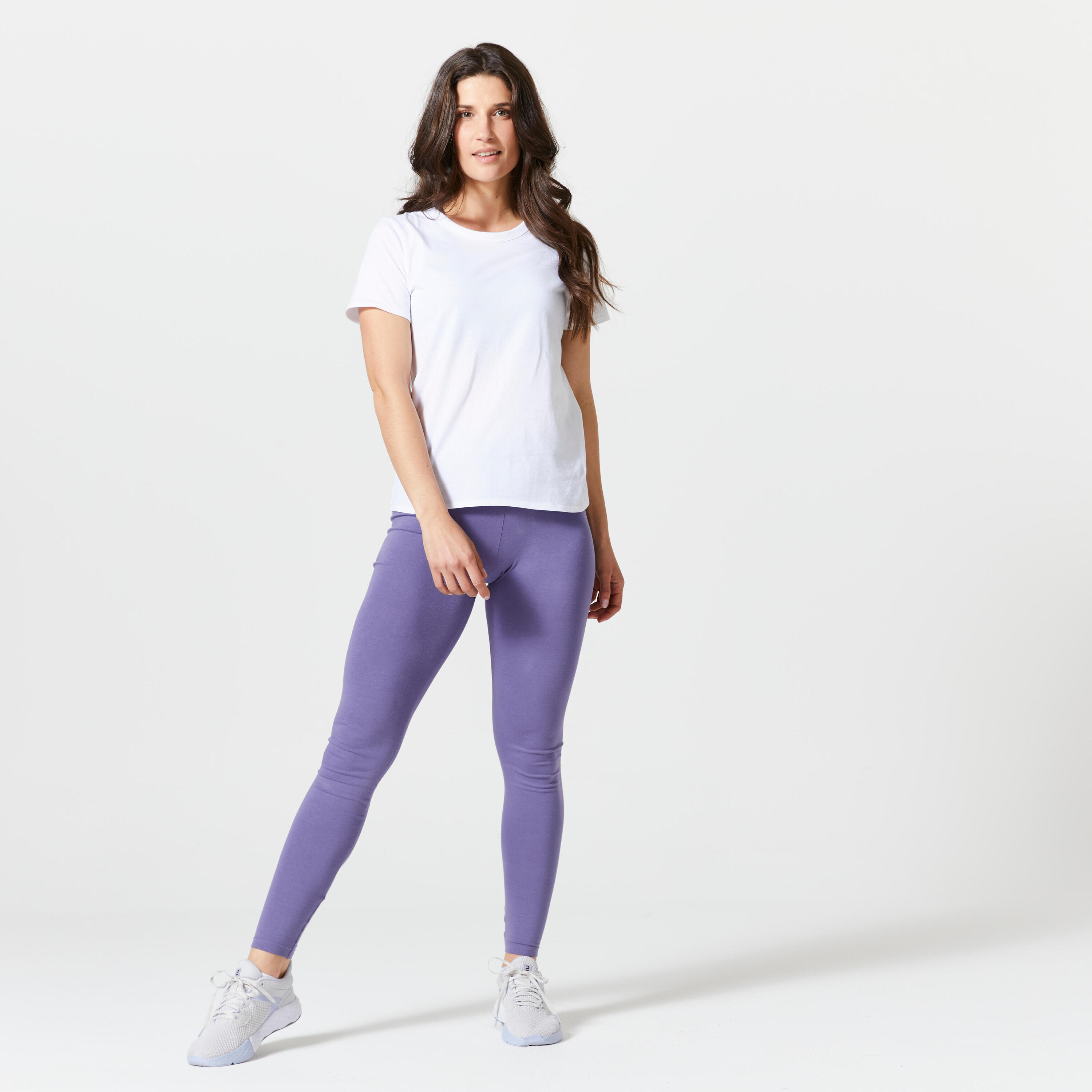 Women's Slim-Fit Fitness Leggings Fit+ 500 - Purple 2/5