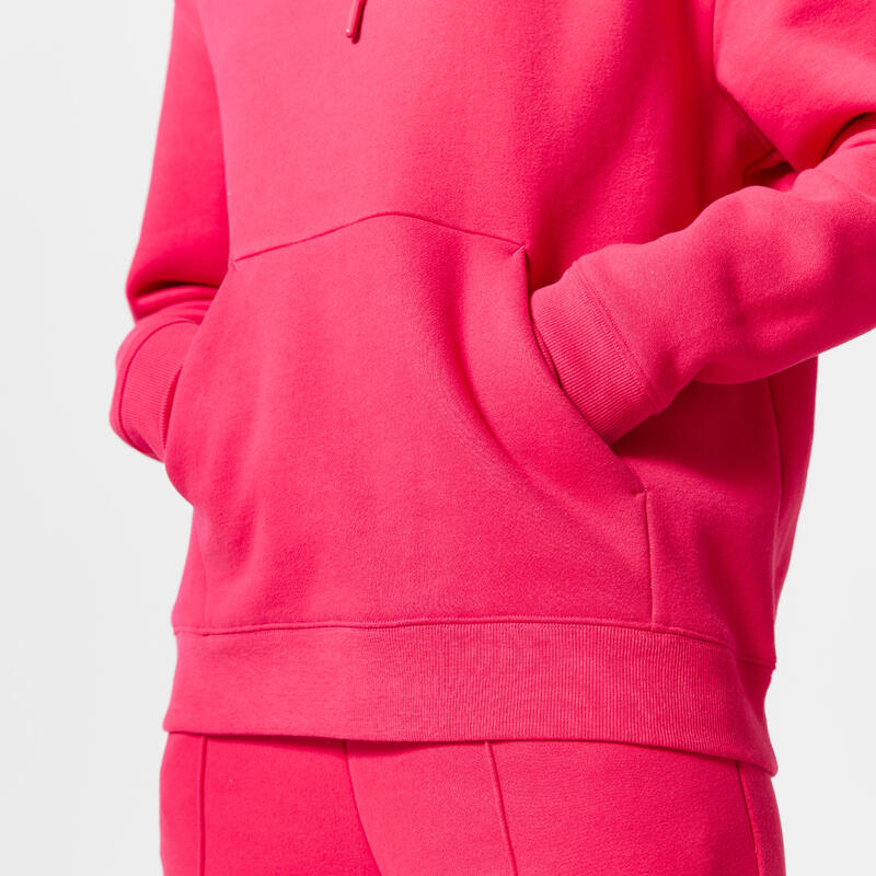 Sweat à Capuche Chaud de Fitness pour Femme 500 - Rose