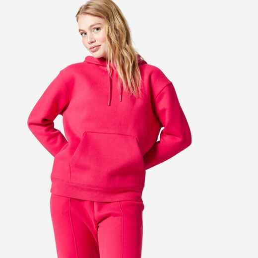 
      Kapuzenpullover Damen warm - 500 pink 
  