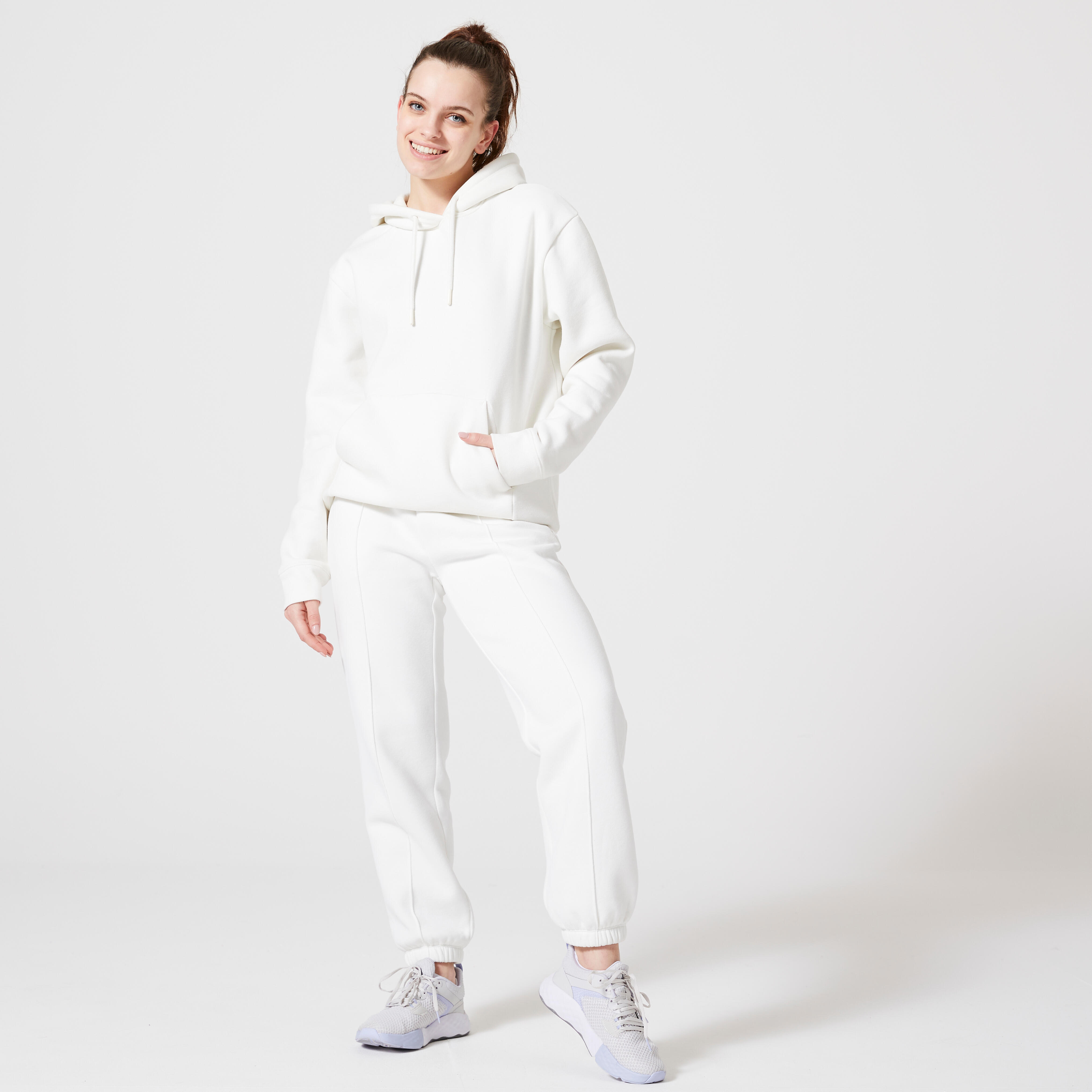 Pantalon de sport femme – 500 - Blanc cassé - Domyos - Décathlon