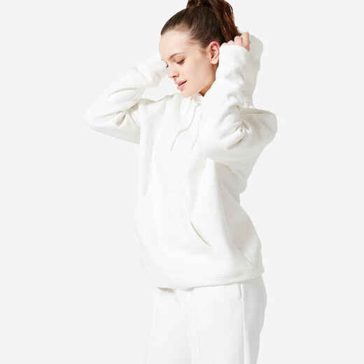 
      Sieviešu fitnesa džemperis ar kapuci “500”, balts
  