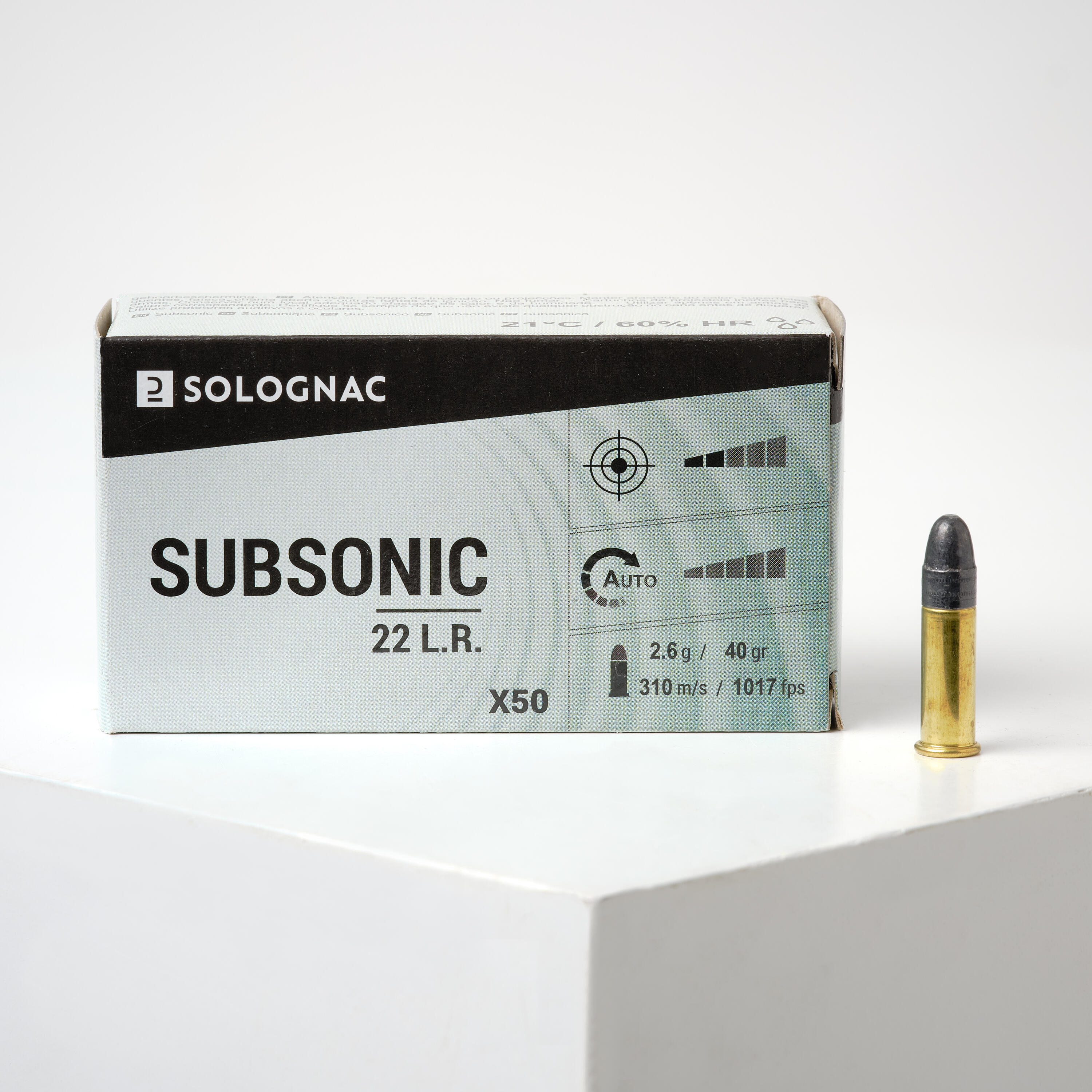 BALA 22 Long Rifle Subsónica x50 7/9