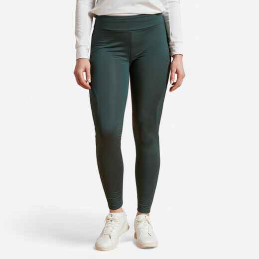 
      Winter-Reitleggings 500 Silikonbesatz Damen grün
  