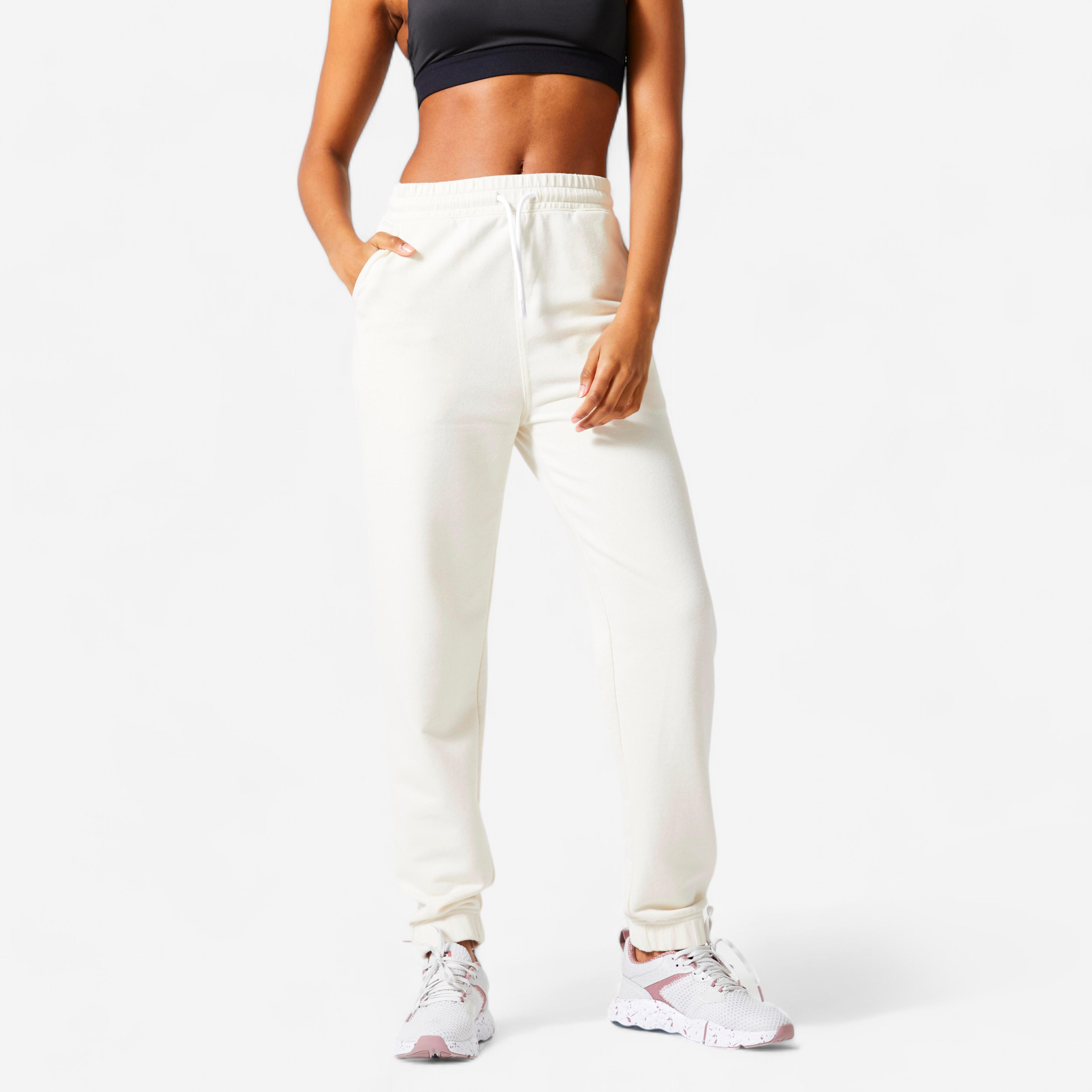 Domyos - Pantalon Jogging Regular Femme - 500 - Pantalons - Panoplies Training Adultes - Beige - 52 2xl - Decathlon
