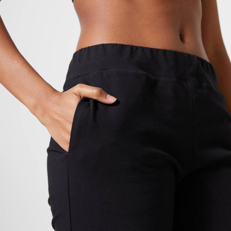 Women's Fitness Jogging Bottoms 100 - Black