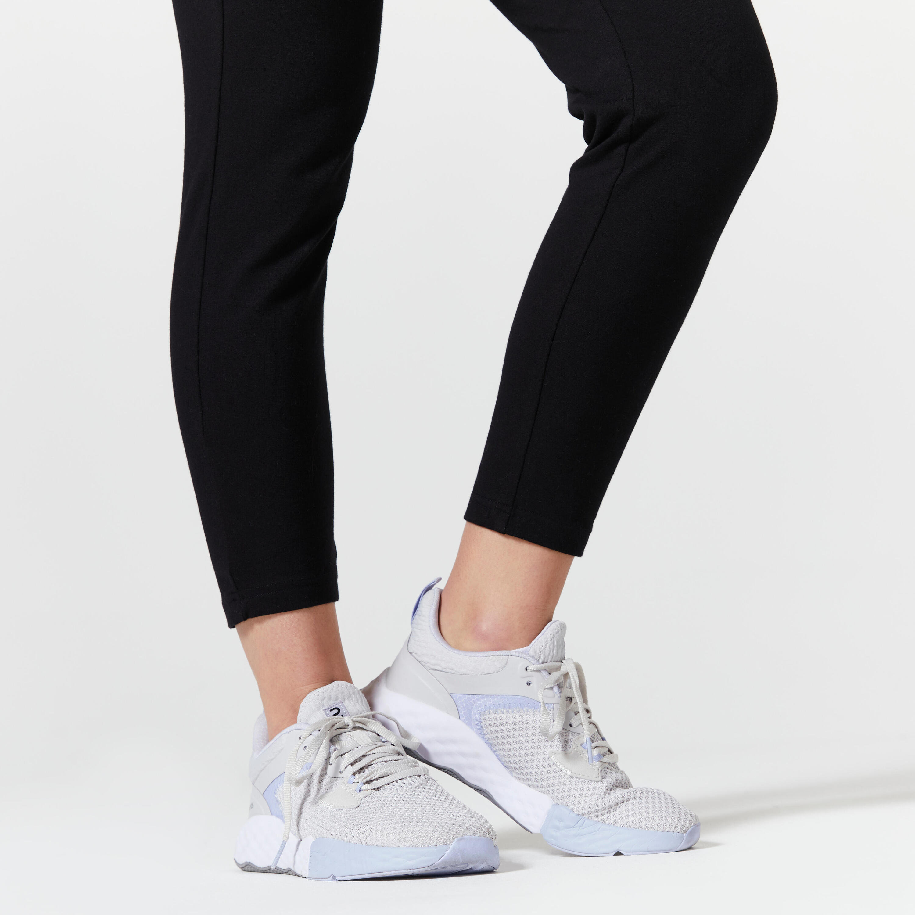 Women's Tapered Fitness Joggers 120 - Black 5/5