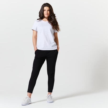 Pantalon Jogging Carotte Fitness Femme - 120 noir