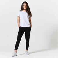 Women's Tapered Fitness Joggers 120 - Black